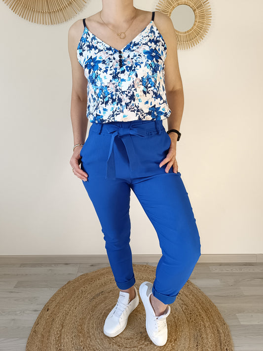 Pantalon Sacha Bleu roi