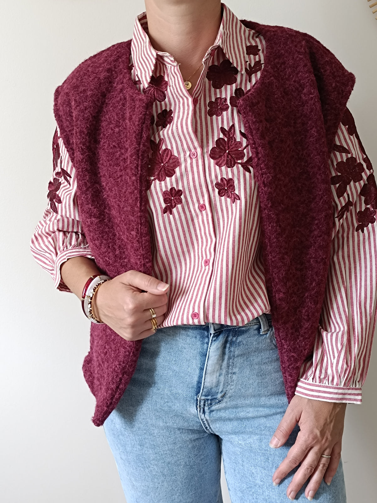 Gilet Tao Bordeaux