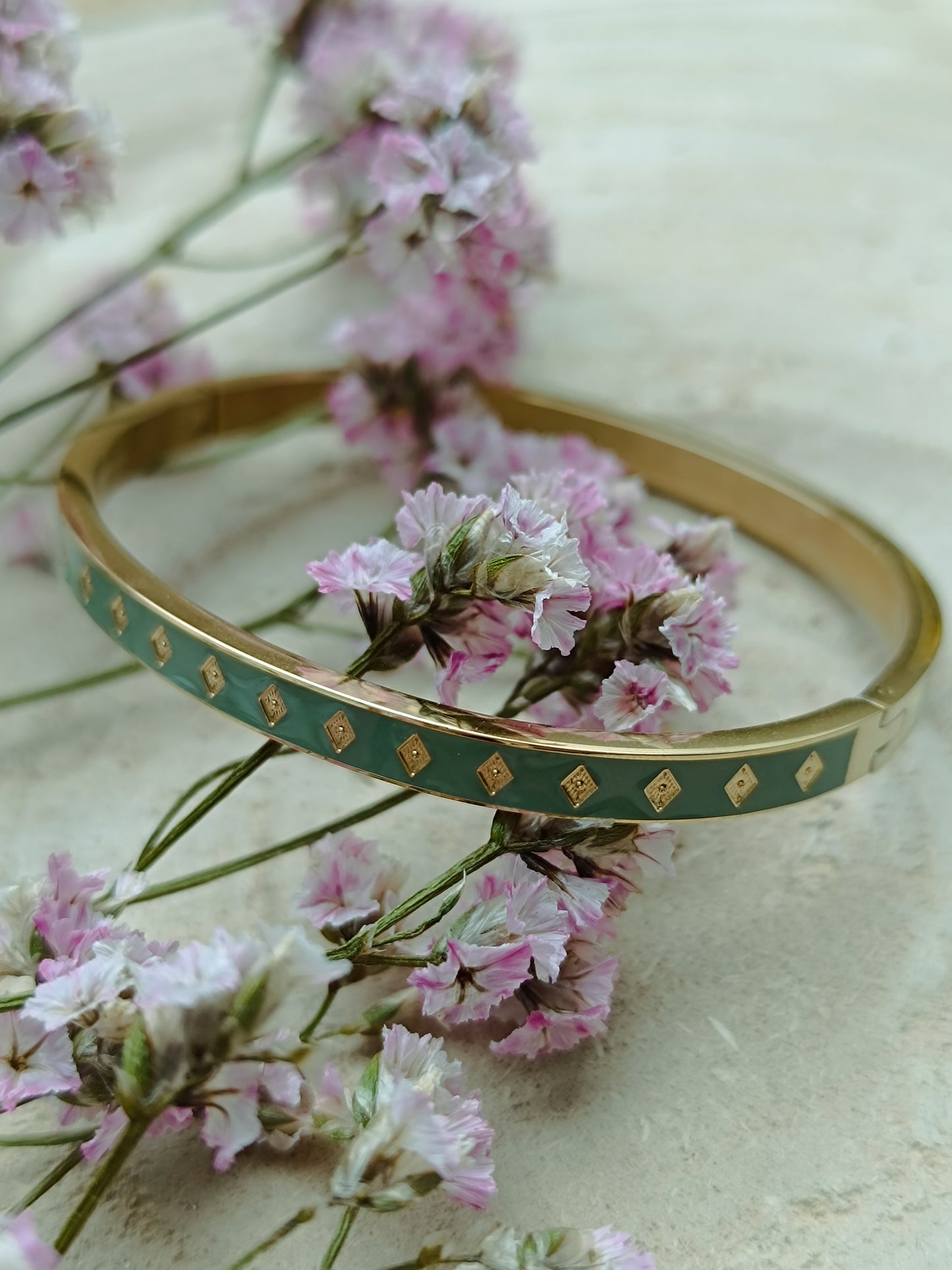 Bracelet Jonc vert clair