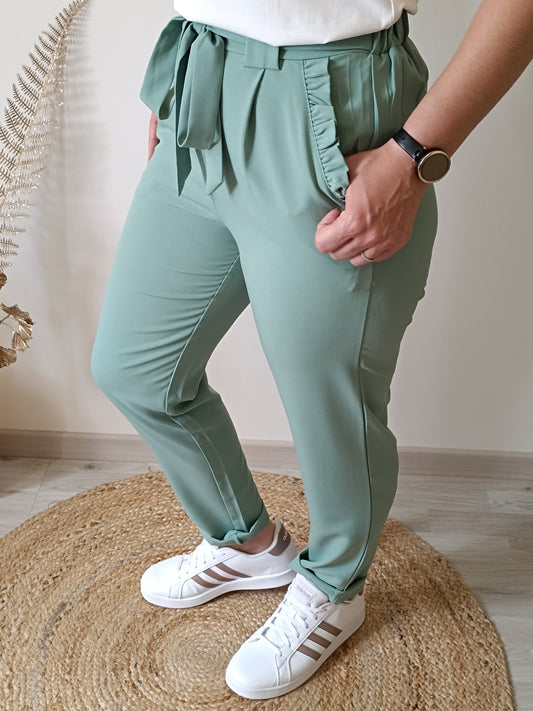Pantalon Julia vert d'eau