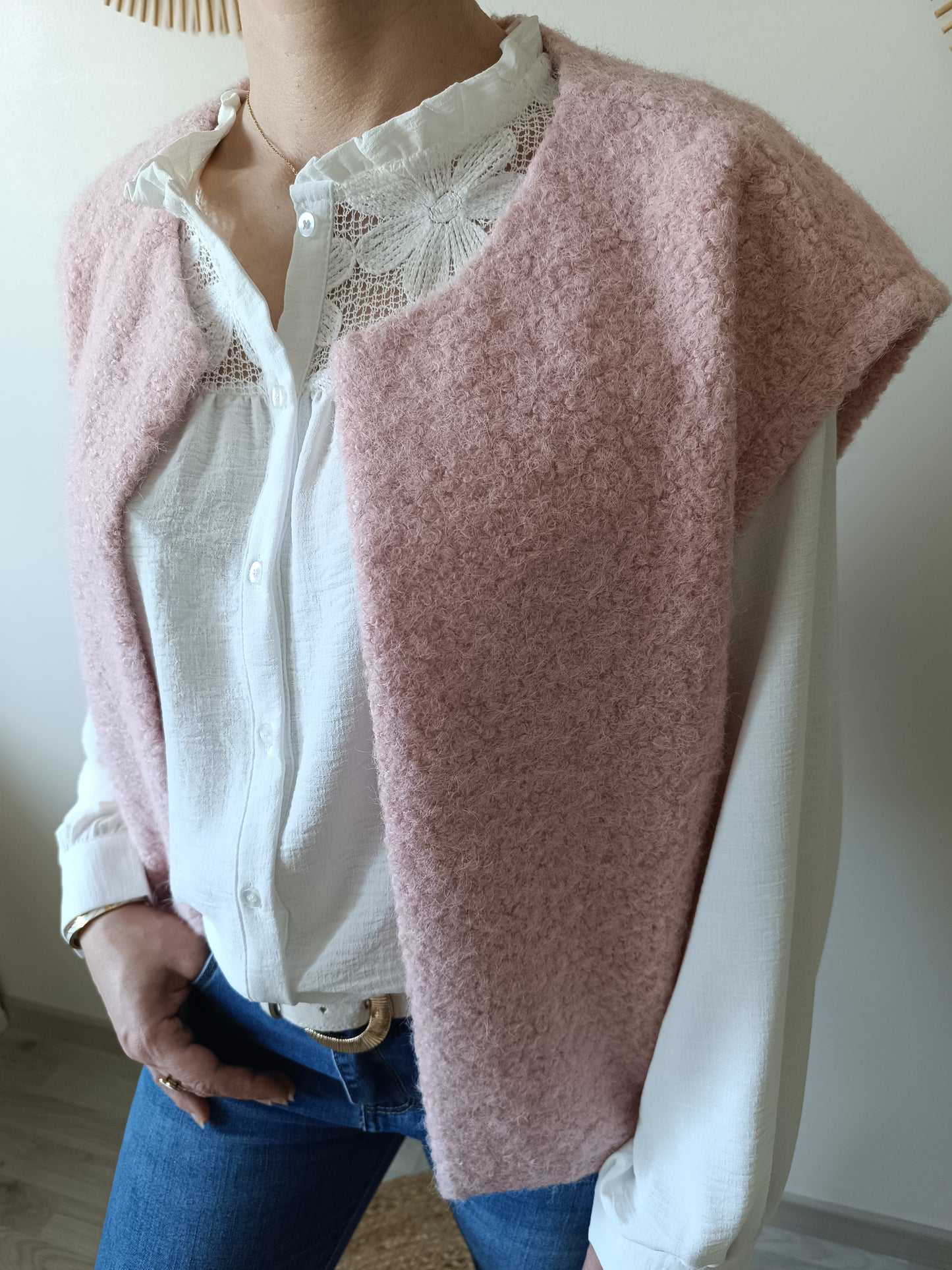 Gilet Dylan rose