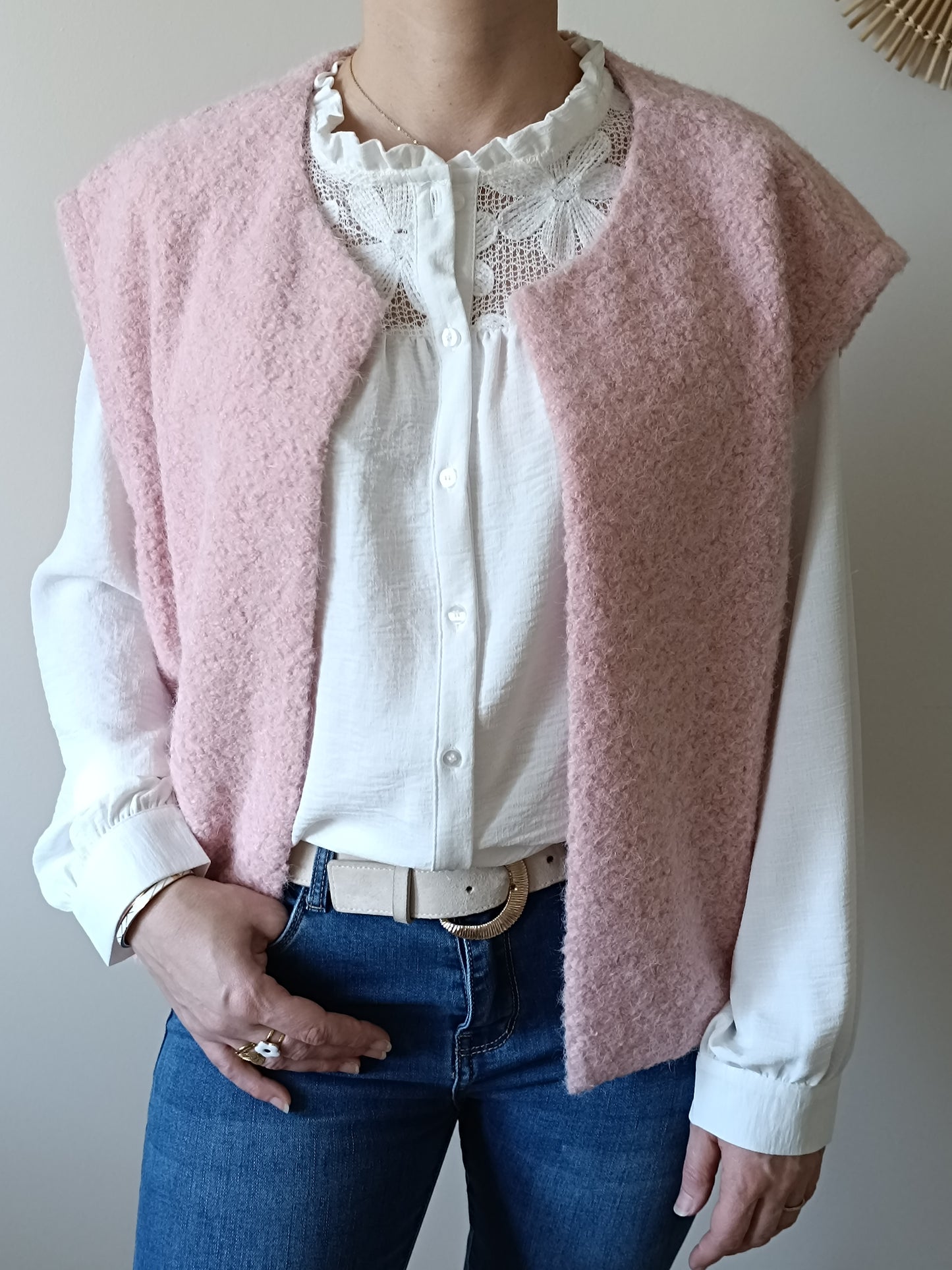 Gilet Dylan rose