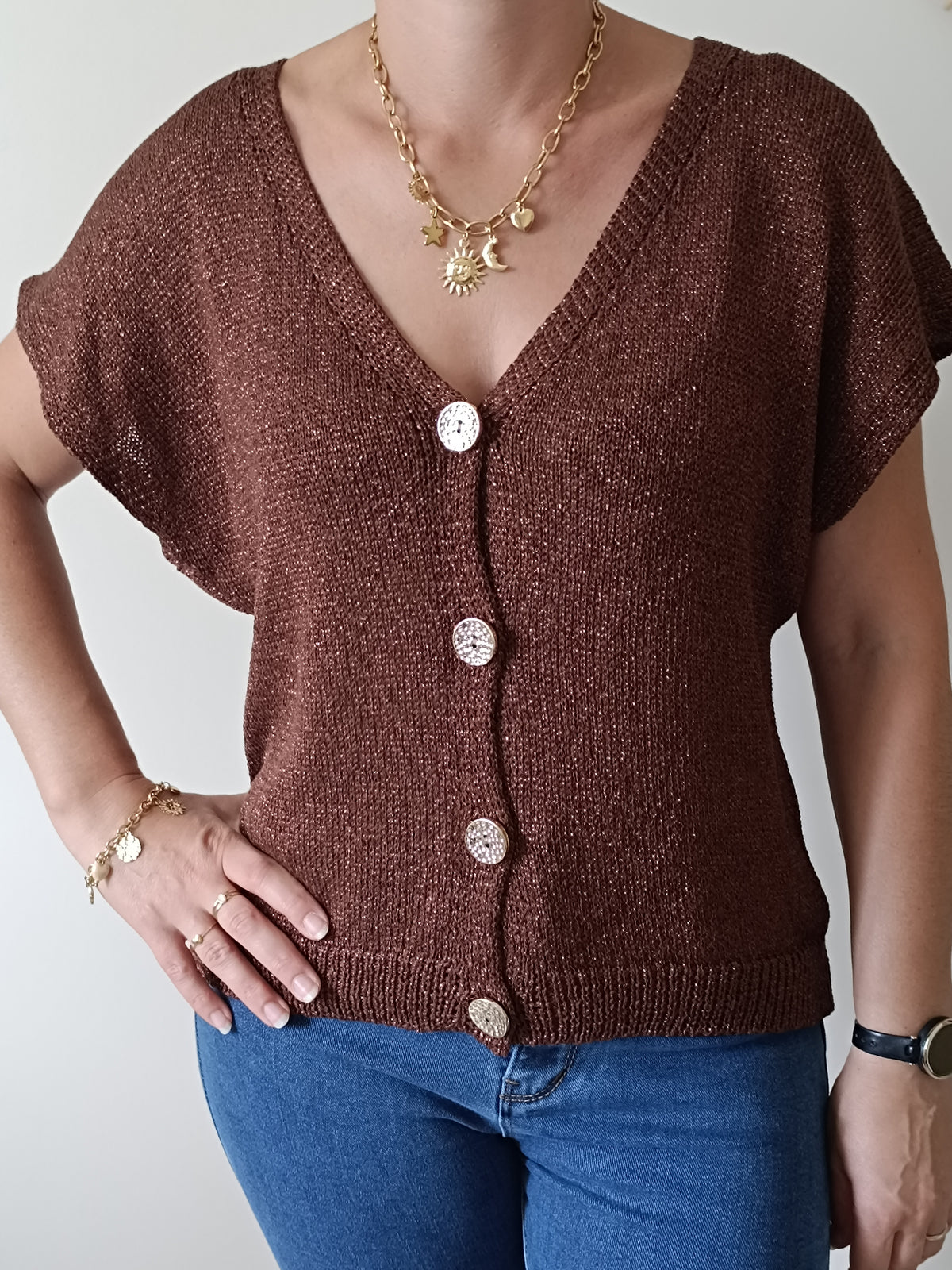 Gilet James chocolat