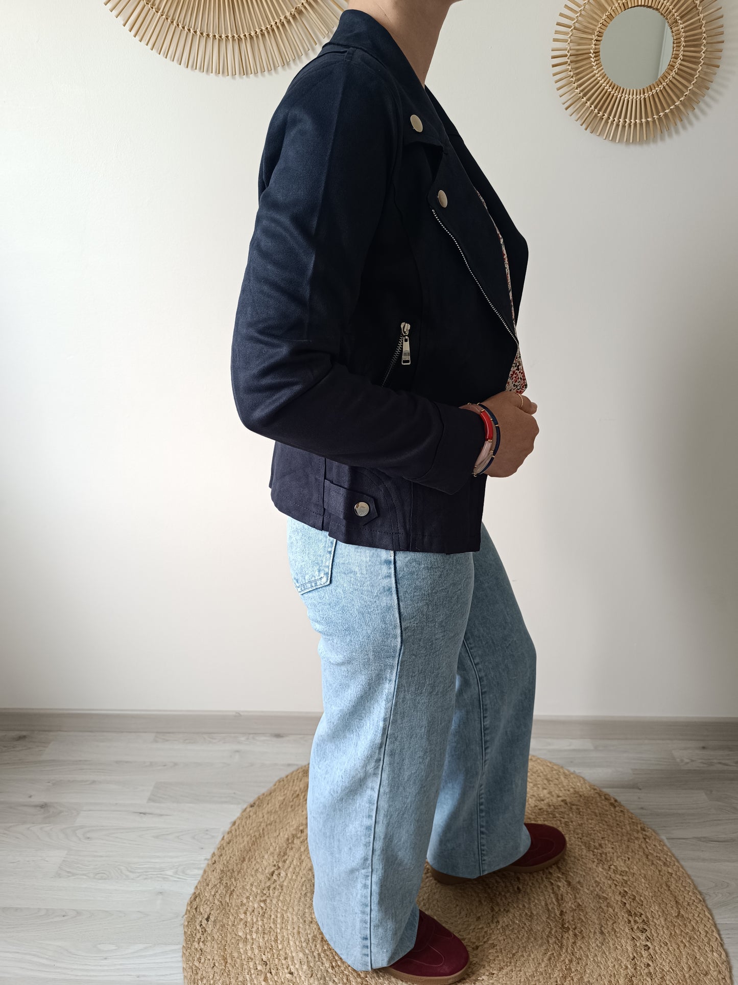Perfecto suédine Liam marine