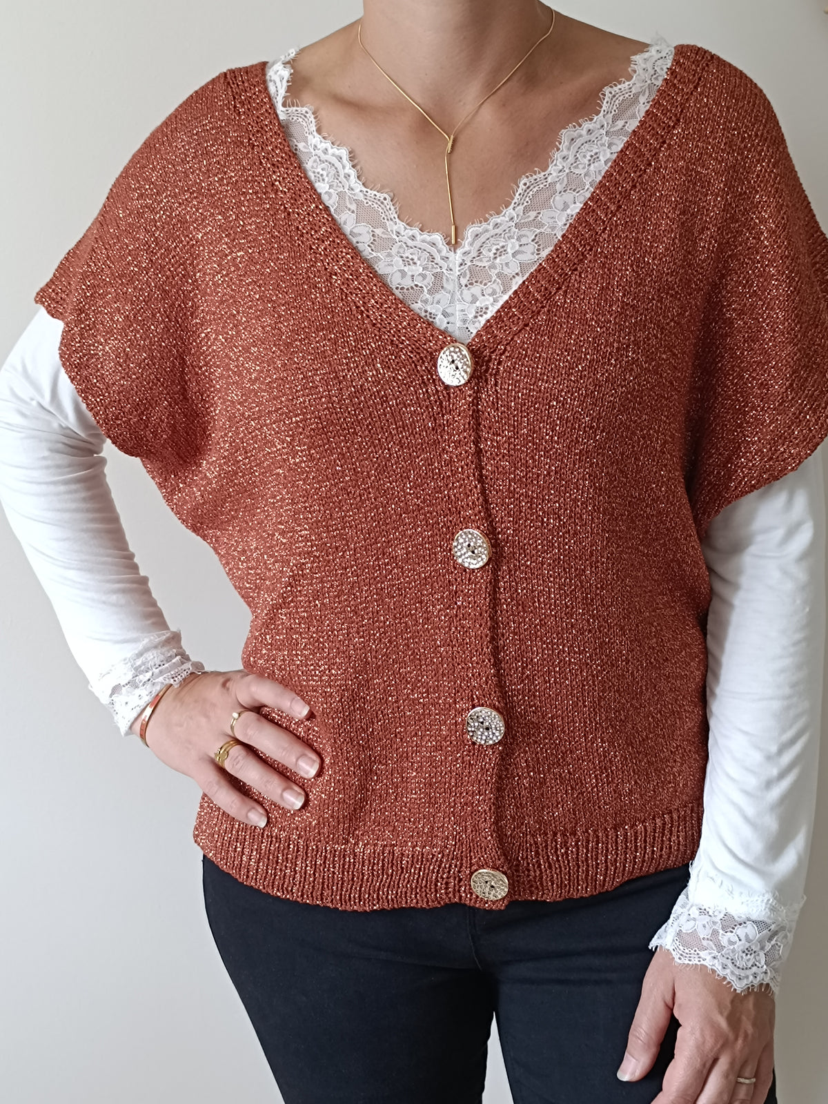 Gilet James terracotta