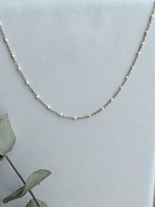 Collier Yuna blanc